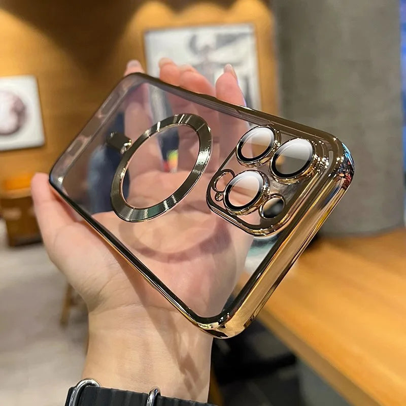 Luxury Magnetic Clear Case for MagSafe iPhone