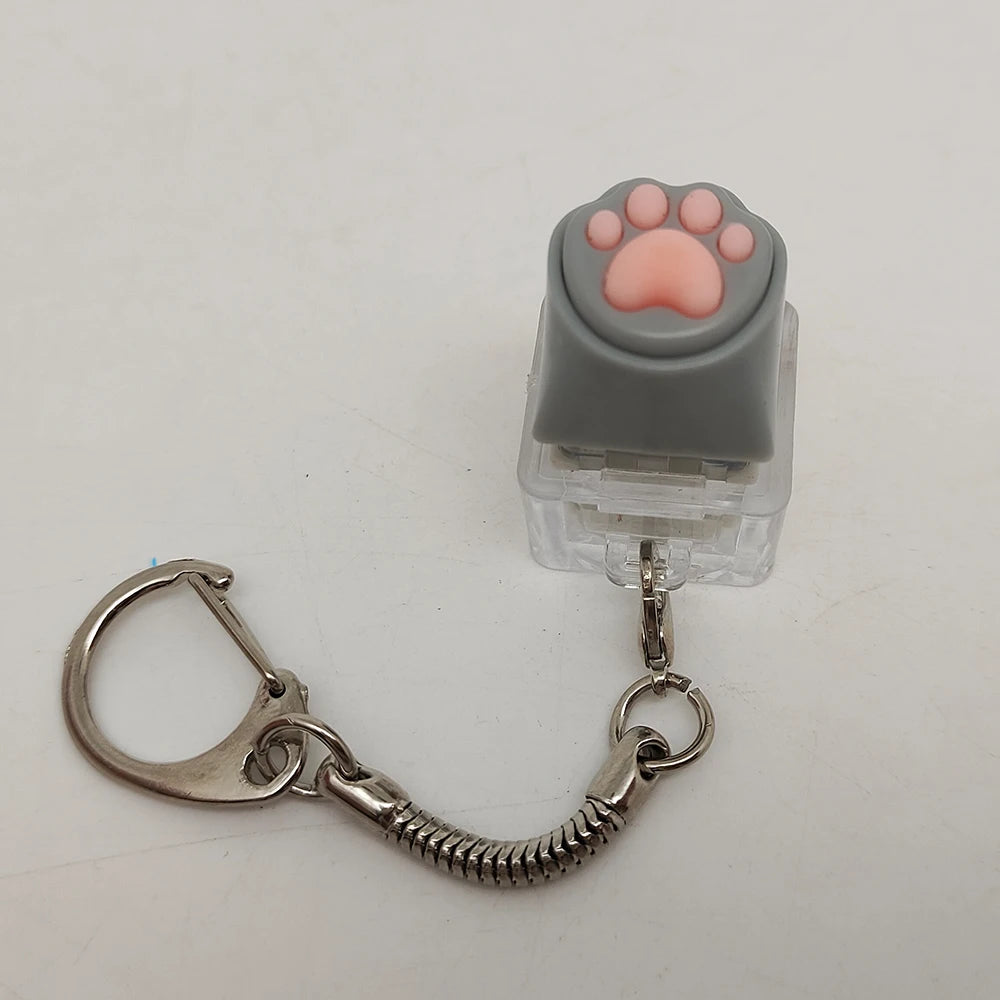 Cat Paw Clicker Keychain – Cute Stress Relief Fidget Toy Key Ring