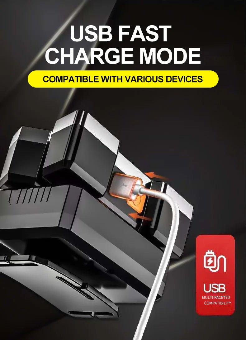 USB Rechargeable 5LED Headlamp