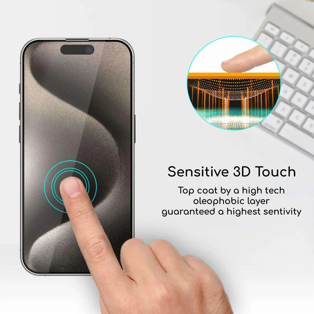 5pcs Clear Tempered Glass Screen Protector for iPhone