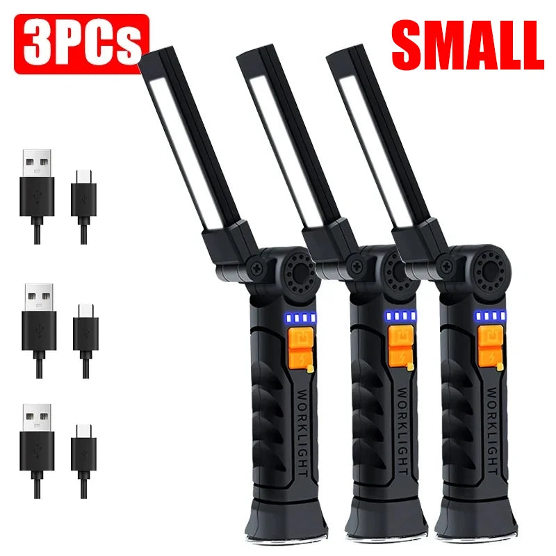 Portable COB LED Rechargeable Magnetic Work Light