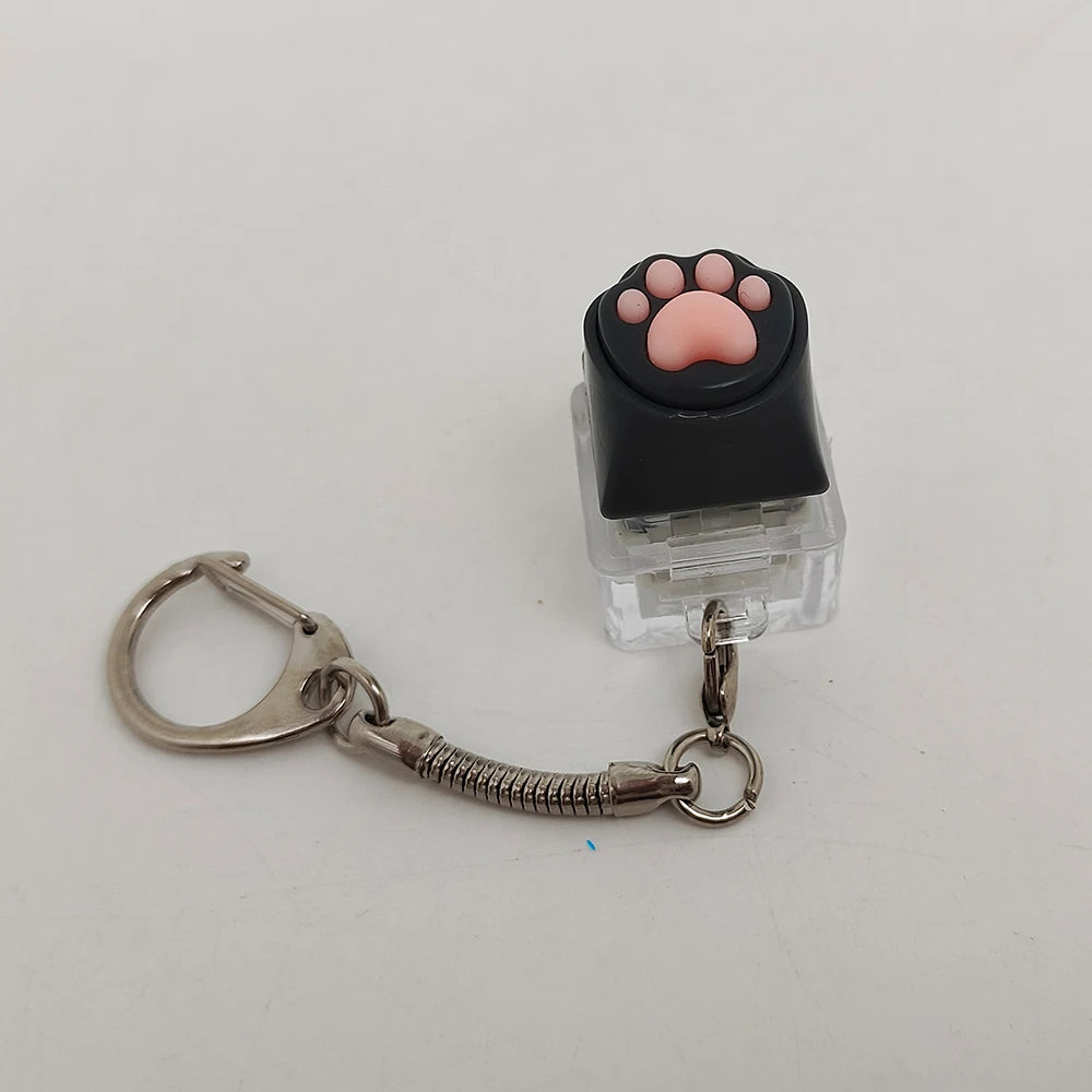 Cat Paw Clicker Keychain – Cute Stress Relief Fidget Toy Key Ring