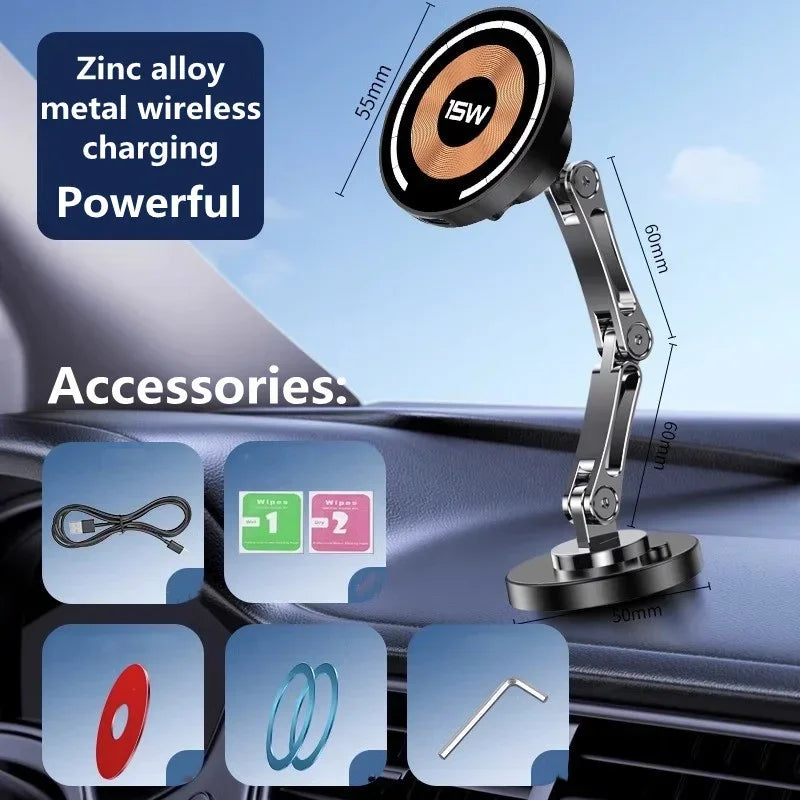 Magnetic Wireless Car Charger Mount for iPhone