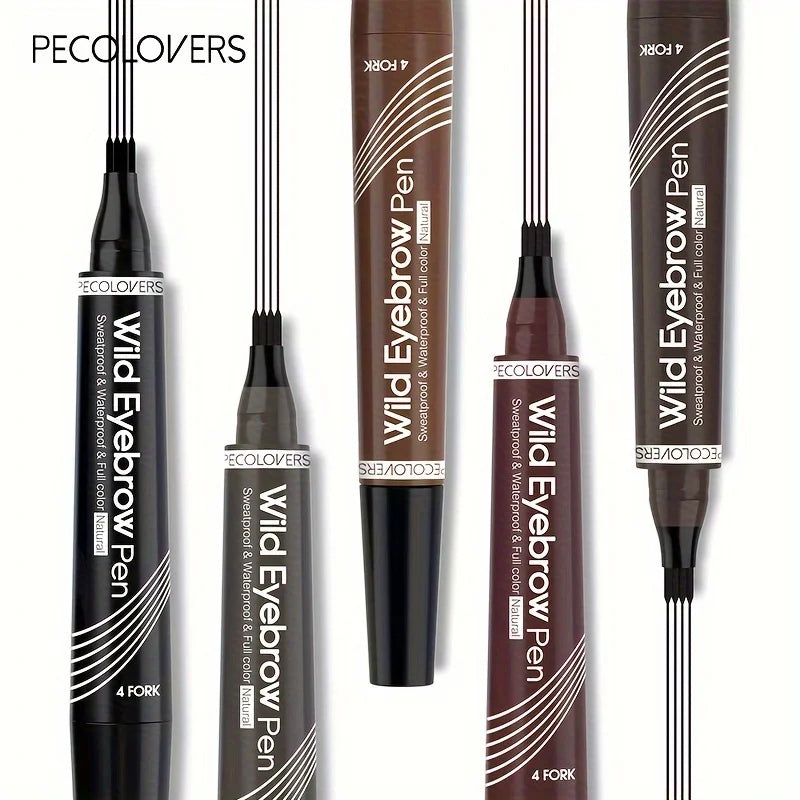 4-Prong Waterproof Eyebrow Tattoo Pen (Long-Lasting Natural Brow Makeup)