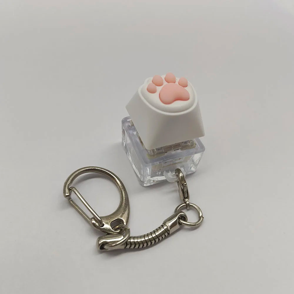 Cat Paw Clicker Keychain – Cute Stress Relief Fidget Toy Key Ring