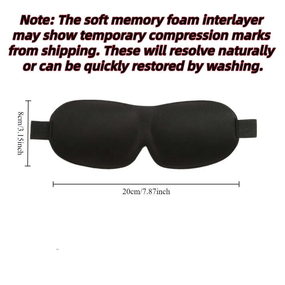 3D Sleep Mask – Memory Foam Light Blocking Eye Mask for Sleep & Travel