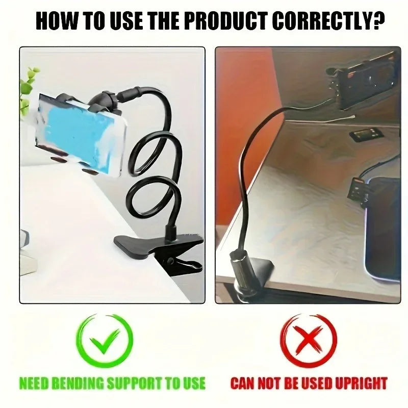 Adjustable Long Arm Phone Stand for Bed & Desk (360° Lazy Mount)