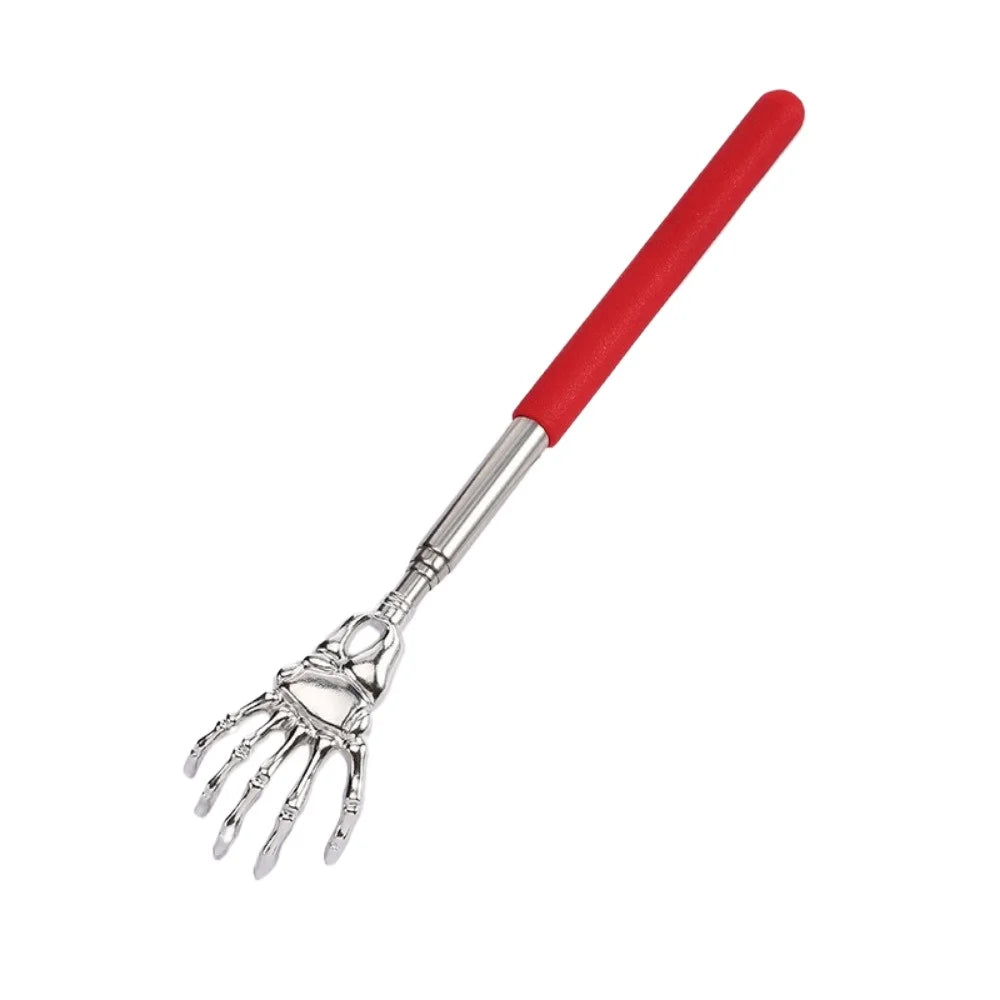 Extendable Stainless Steel Back Scratcher – Portable Telescopic Back Massager