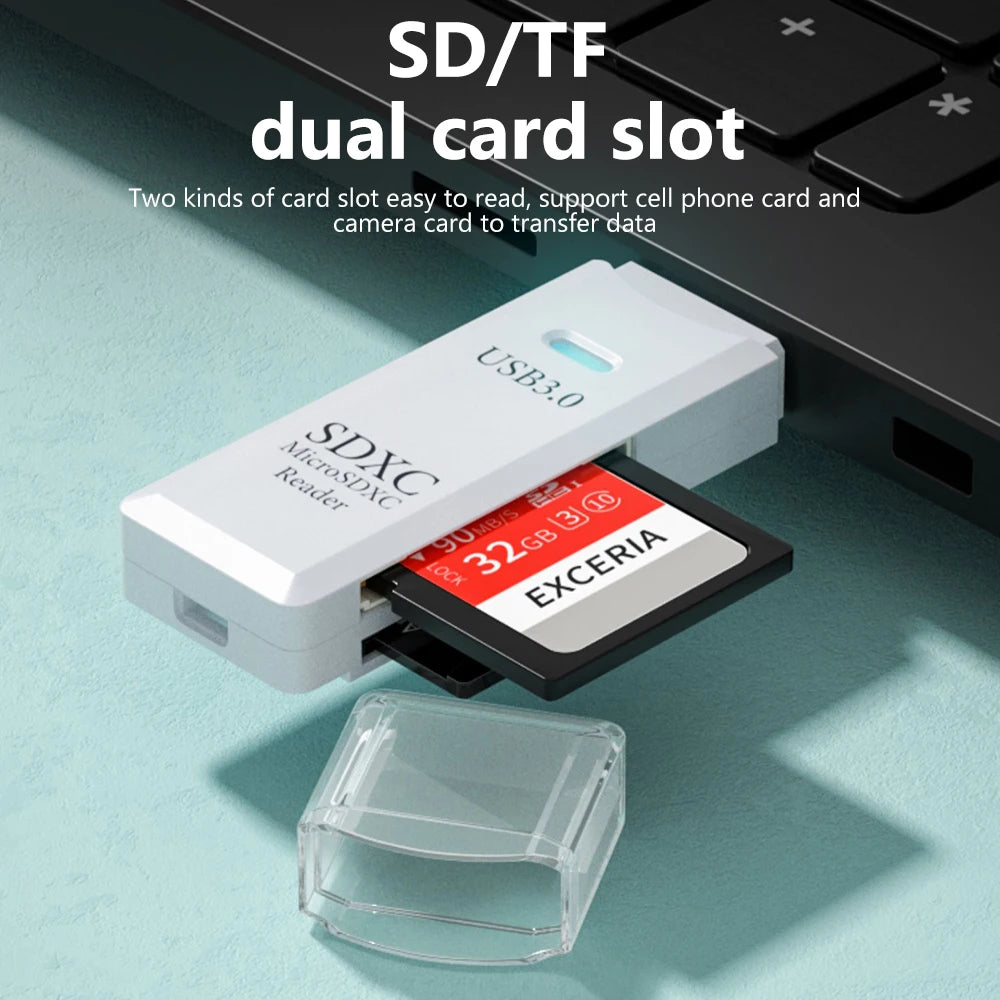 2-in-1 USB 3.0 SD & TF Card Reader