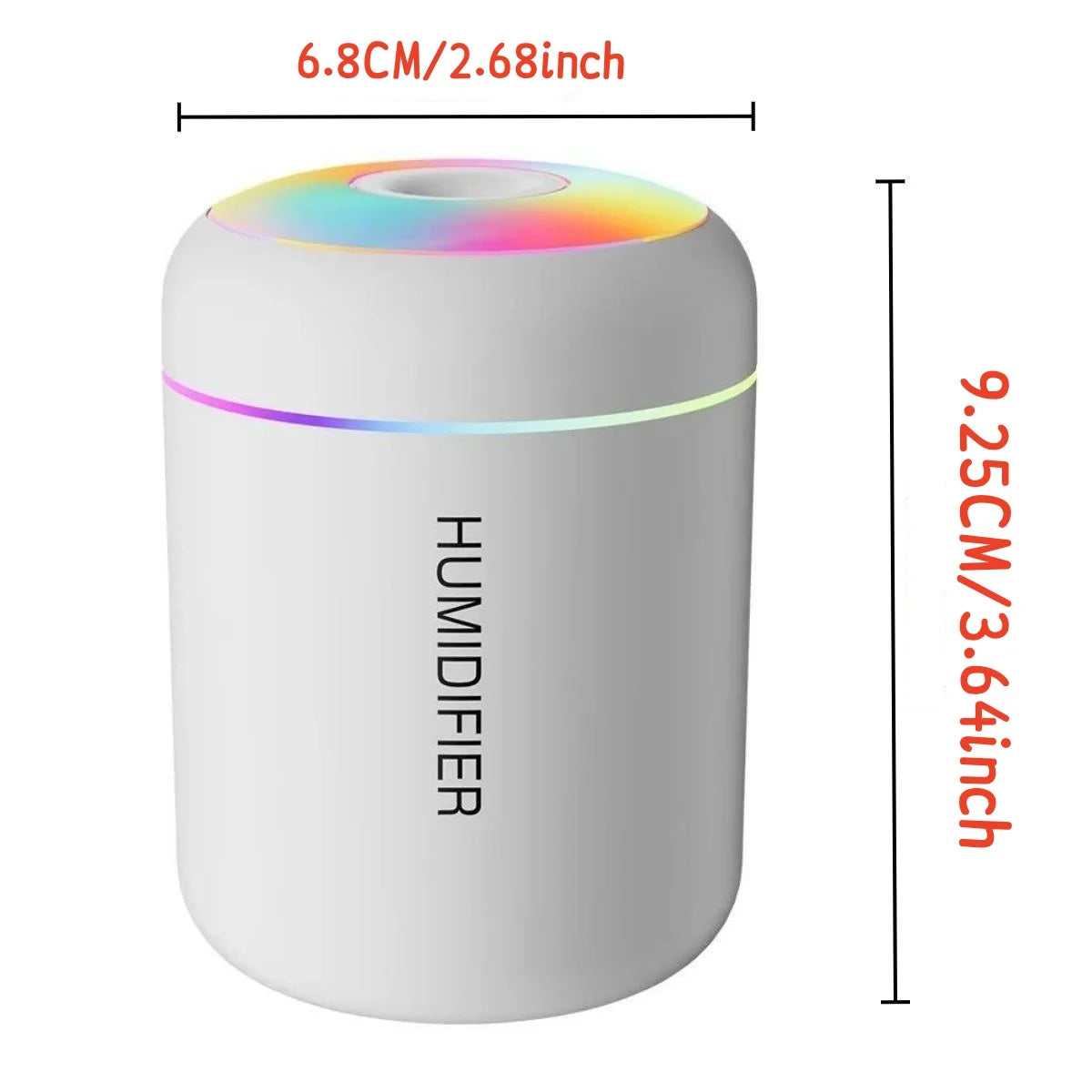 USB Mini Air Humidifier 180ml – Portable Aroma Diffuser with LED Light