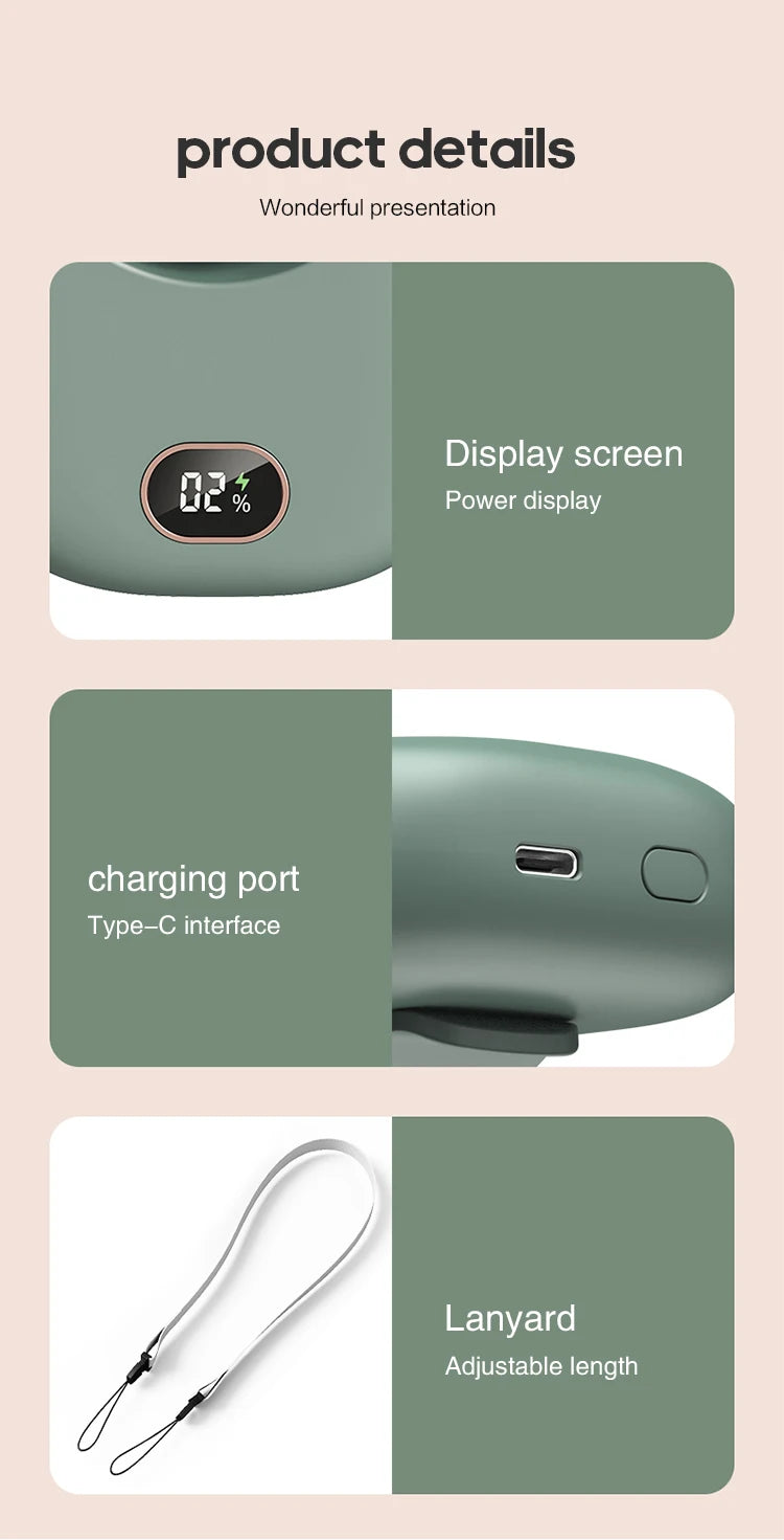 Portable Rechargeable Neck Fan (Hands-Free Cooling Fan)