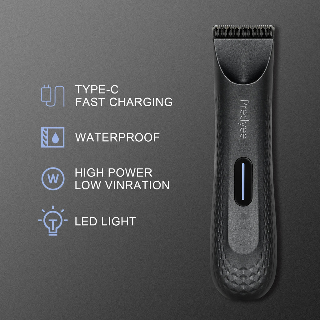 Waterproof Electric Body & Groin Hair Trimmer for Men