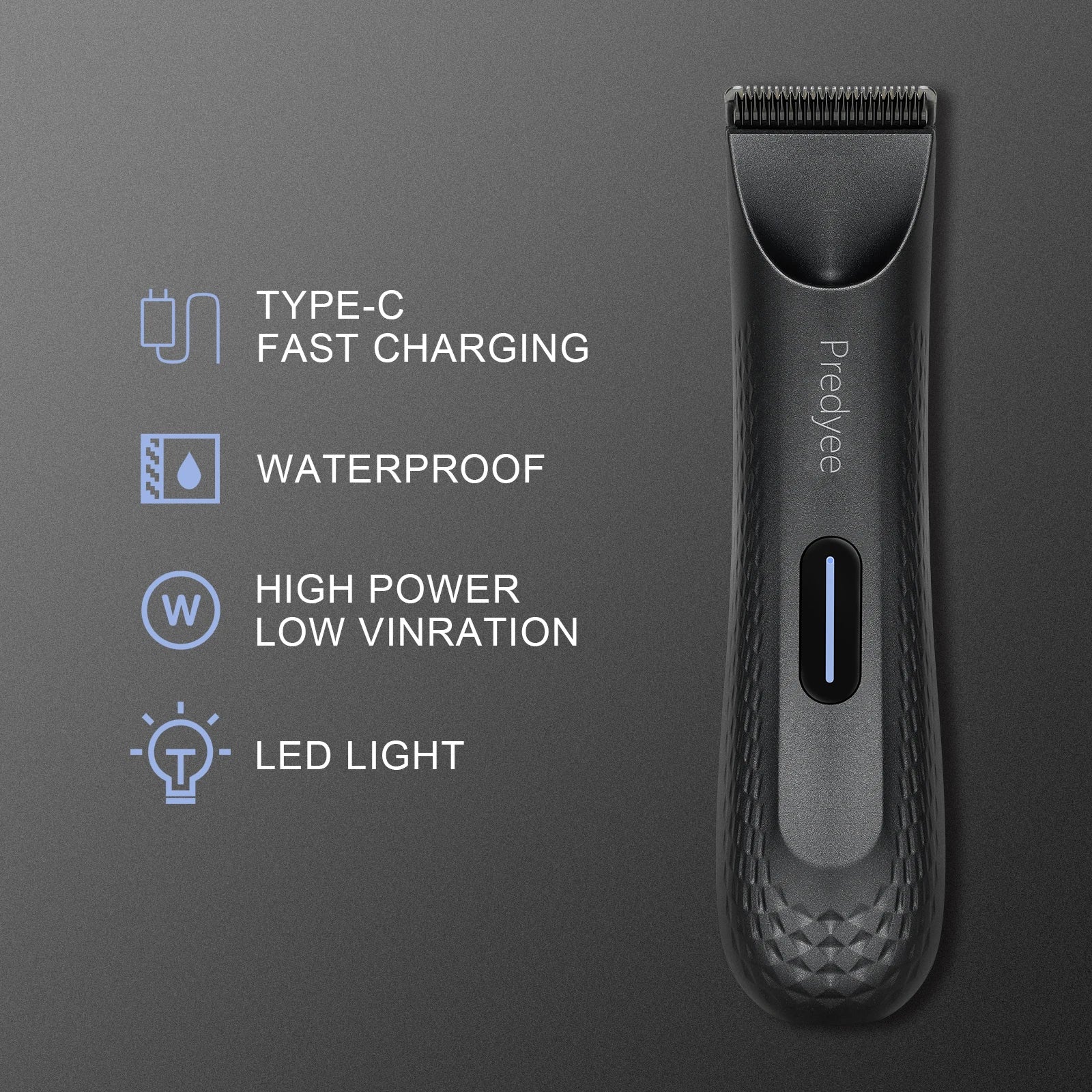 Waterproof Electric Body & Groin Hair Trimmer for Men
