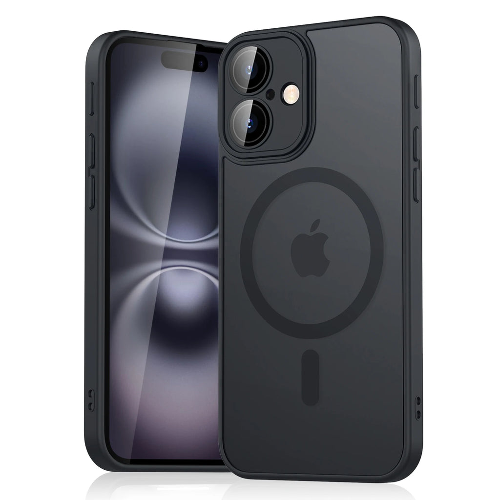 MagSafe Matte Translucent Shockproof iPhone Armor Case