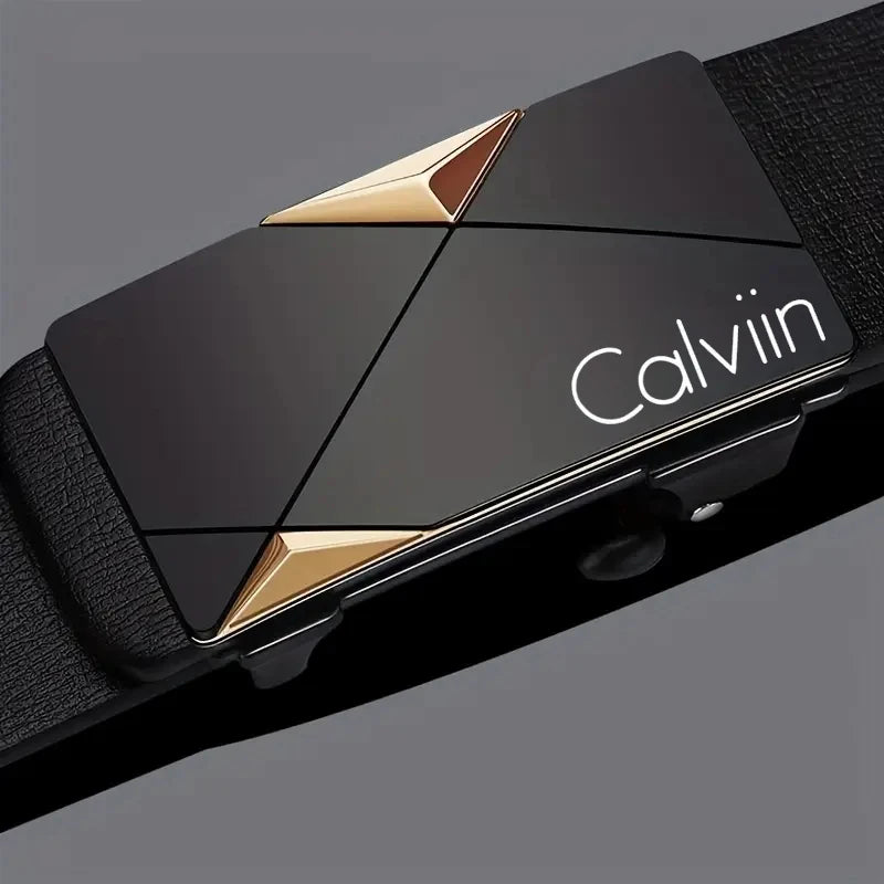 Men’s PU Leather Automatic Buckle Belt (Casual & Business Style)