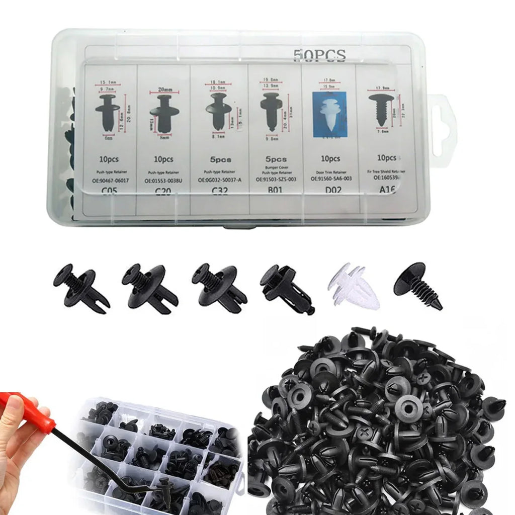 Universal Car Body Push Retainer Clip Kit (50/100pcs)