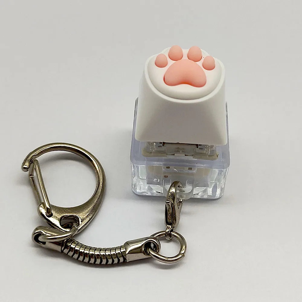 Cat Paw Clicker Keychain – Cute Stress Relief Fidget Toy Key Ring