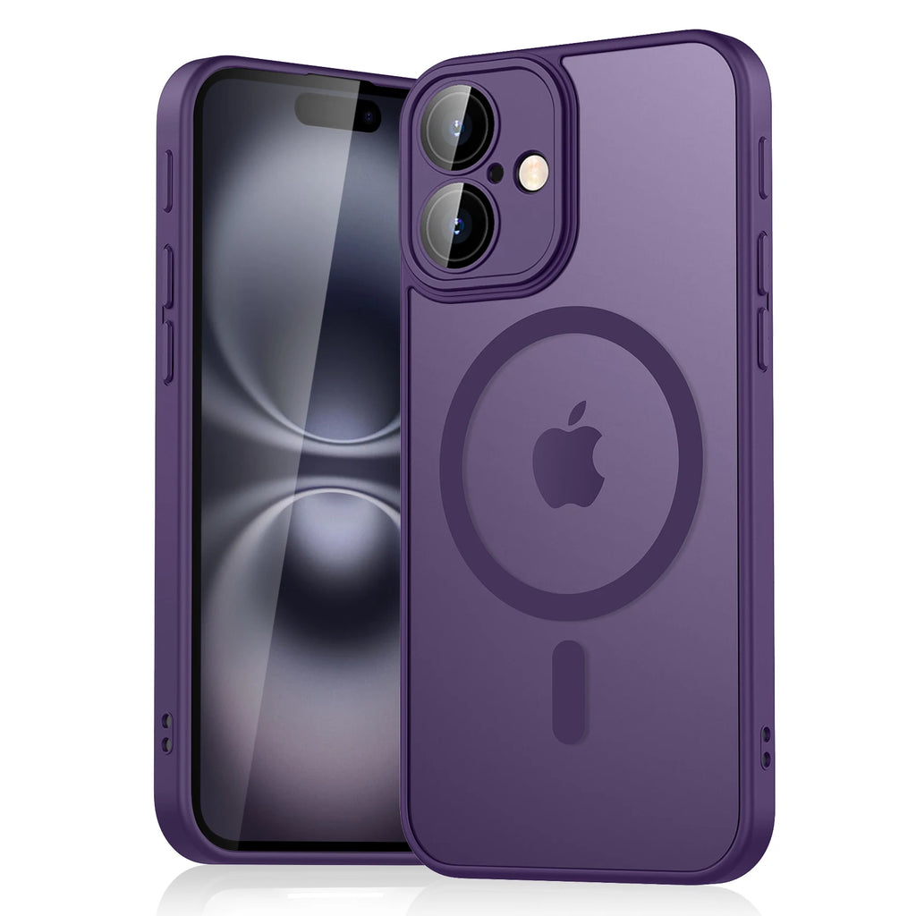 MagSafe Matte Translucent Shockproof iPhone Armor Case