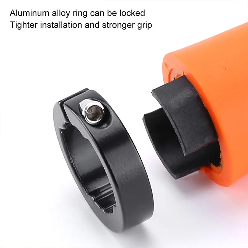 Bicycle Handlebar Lock-On Grips (MTB Soft Rubber)