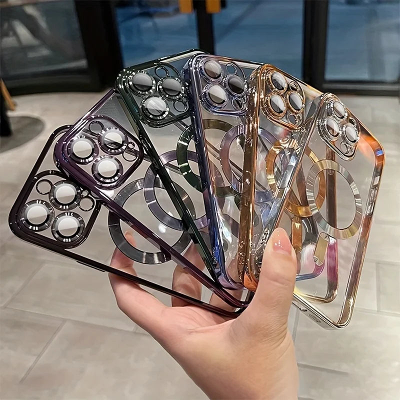Luxury Magnetic Clear Case for MagSafe iPhone