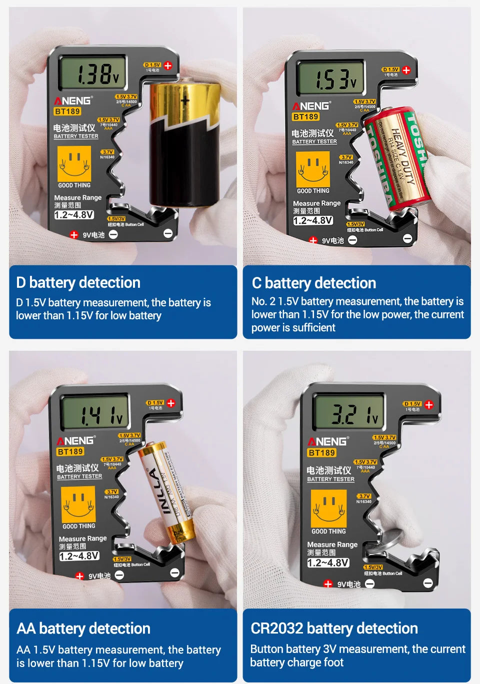 ANENG BT189 Universal Battery Tester