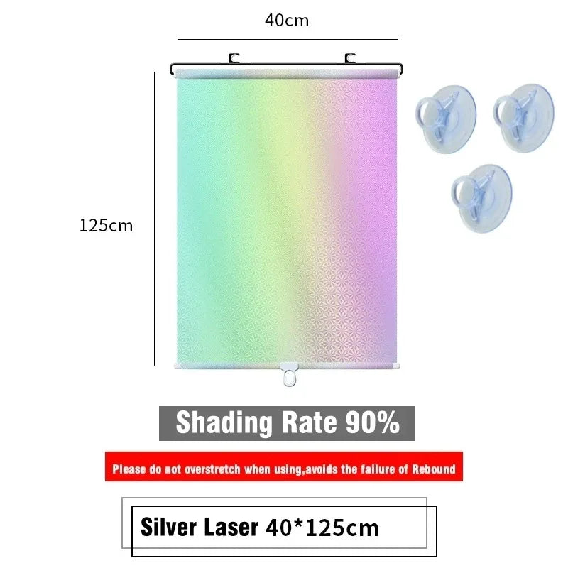 Retractable Blackout Roller Blinds with Suction Cups