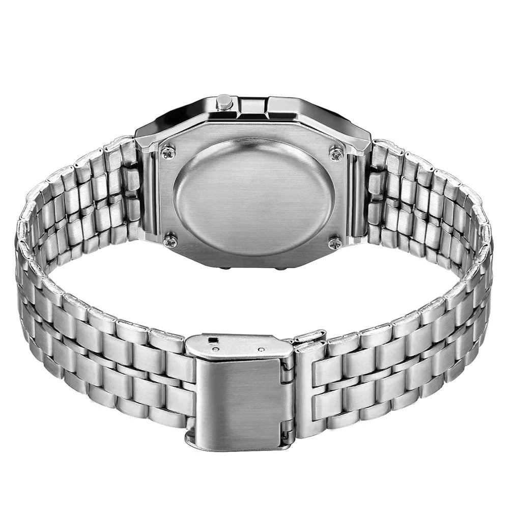 Luxury Stainless Steel LED Digital Watch for Men