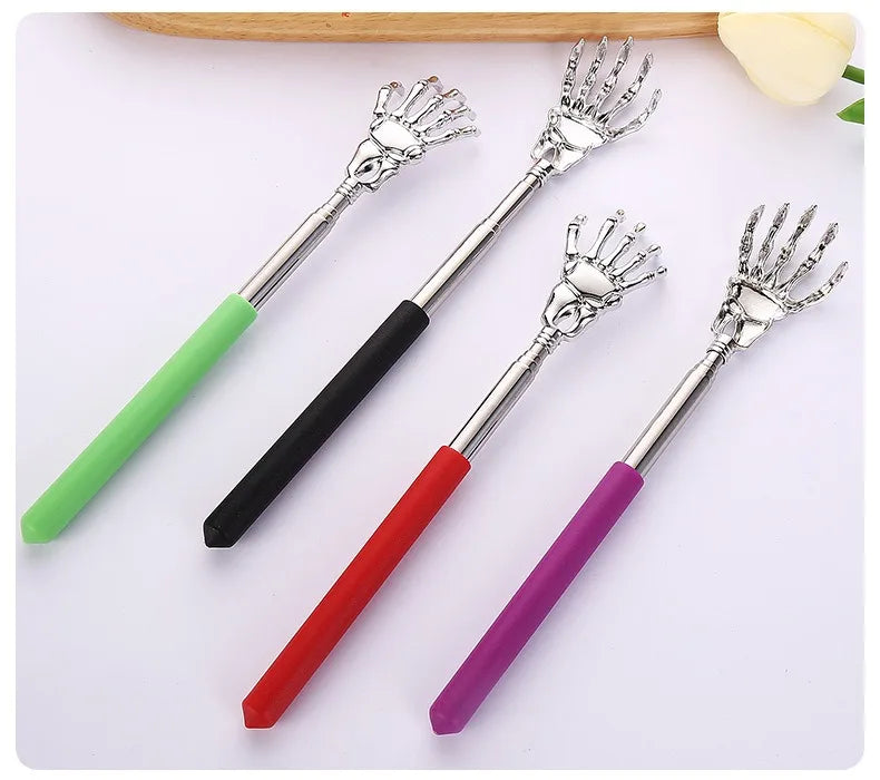 Extendable Stainless Steel Back Scratcher – Portable Telescopic Back Massager