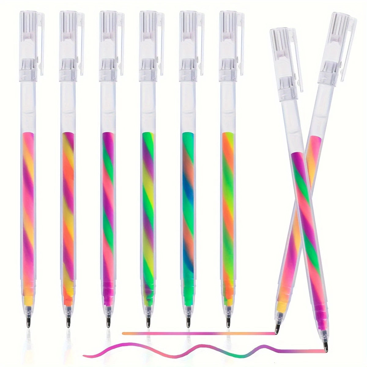 6pcs Glitter Gel Highlighter Pen Set (Smooth Writing & Vibrant Colors)