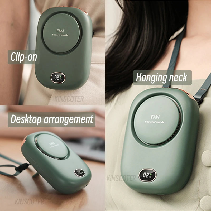 Portable Rechargeable Neck Fan (Hands-Free Cooling Fan)