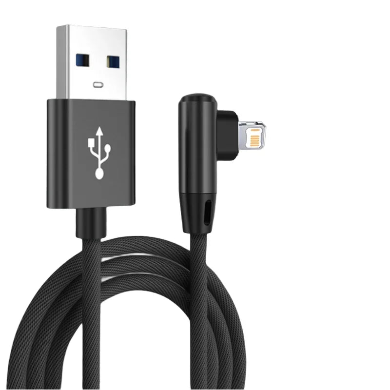 90° Angled Fast Charging Cable for iPhone