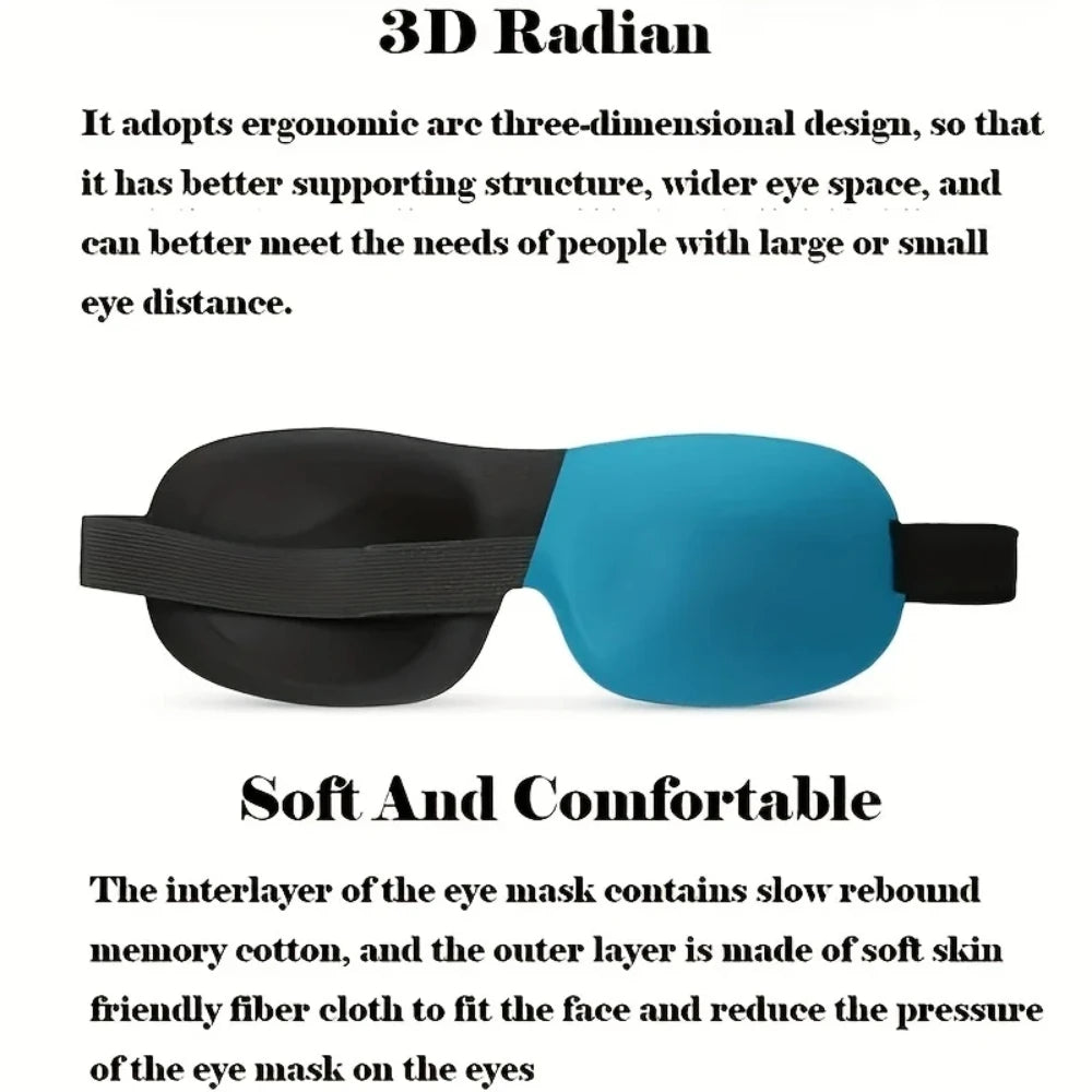 3D Sleep Mask – Memory Foam Light Blocking Eye Mask for Sleep & Travel