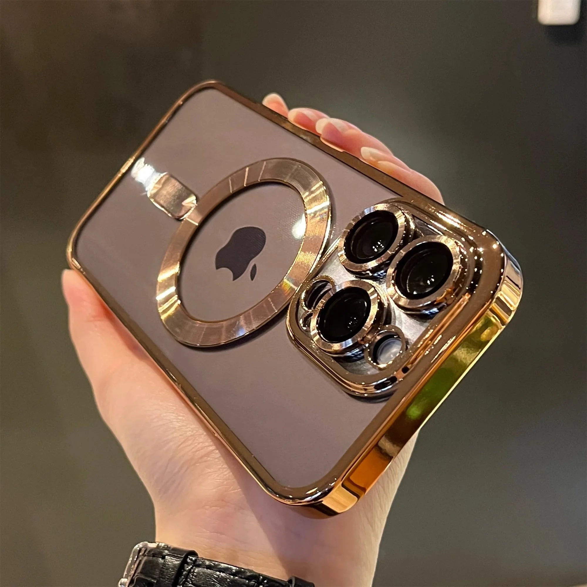 Luxury Magnetic Clear Case for MagSafe iPhone