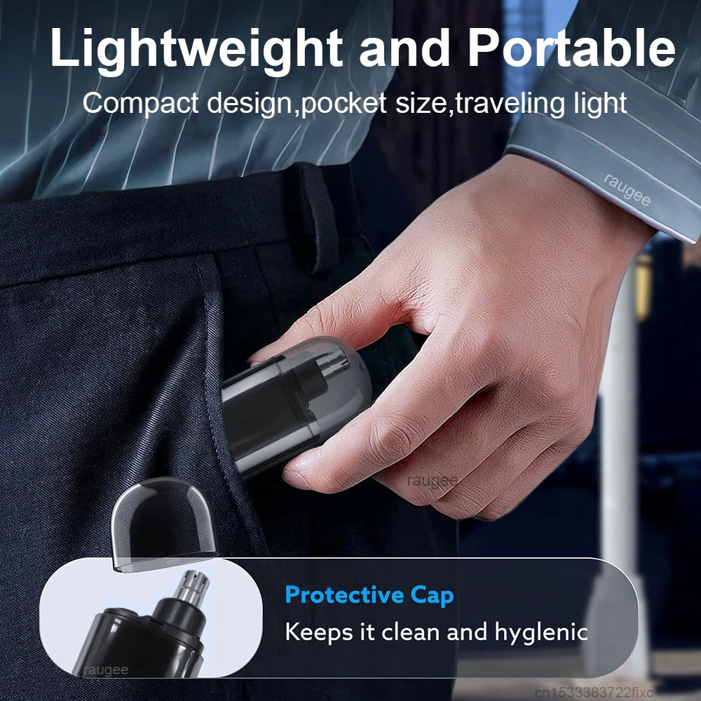 Nose Hair Trimmer Rechargeable Electric Ear & Eyebrow Hair Clipper (USB Portable Groomer)