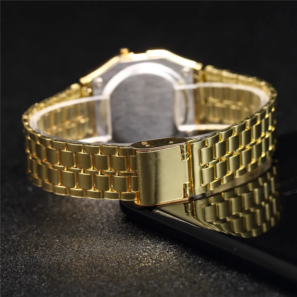 Luxury Stainless Steel LED Digital Watch for Men