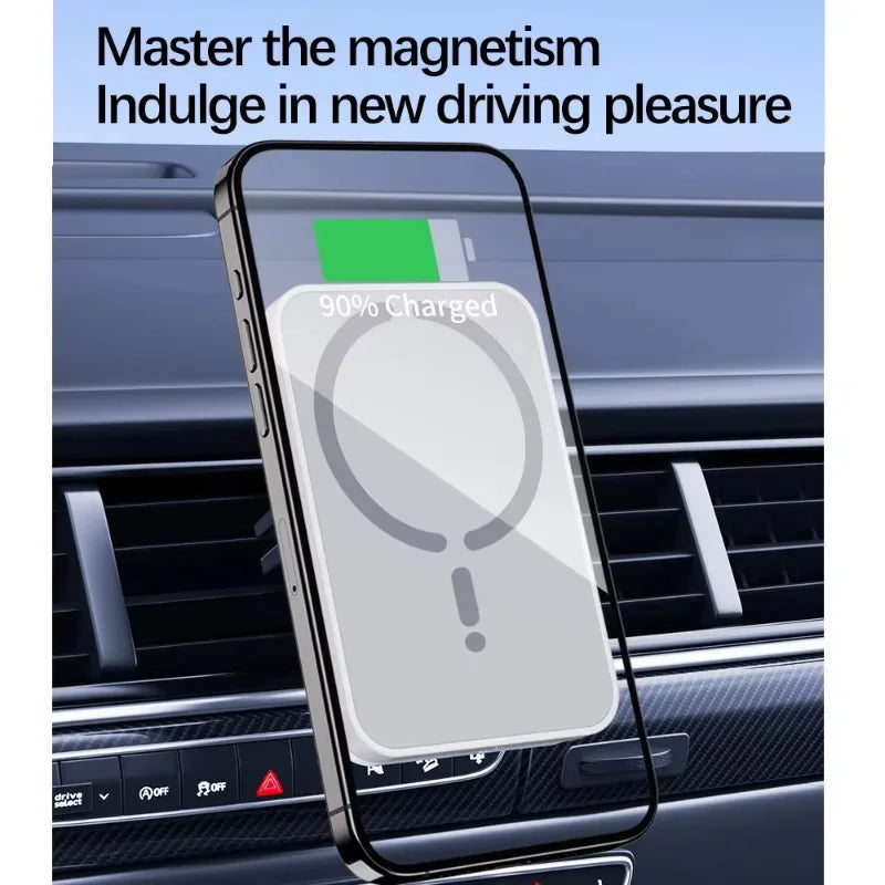 Magnetic Wireless Car Charger & Phone Holder for iPhone