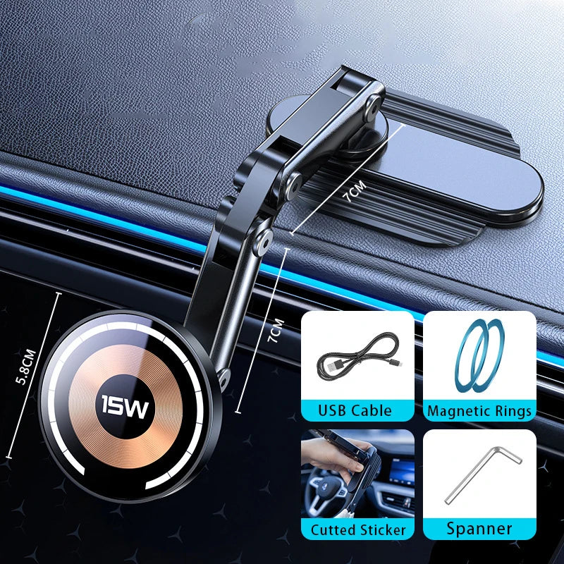 Magnetic Wireless Car Charger Mount for iPhone