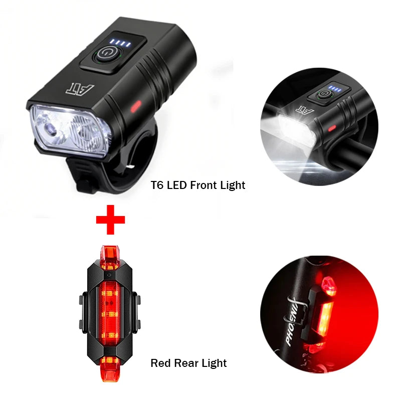 High Bright LED Bicycle Front Light (6 Modes MTB & Road Bike Headlight)