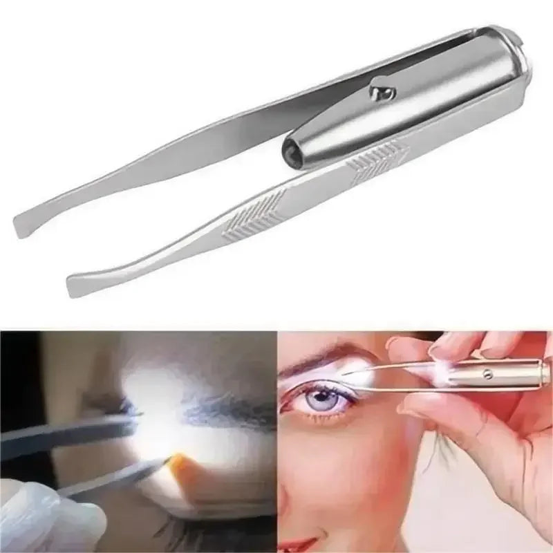 LED Eyebrow Tweezer Precision Hair Remover