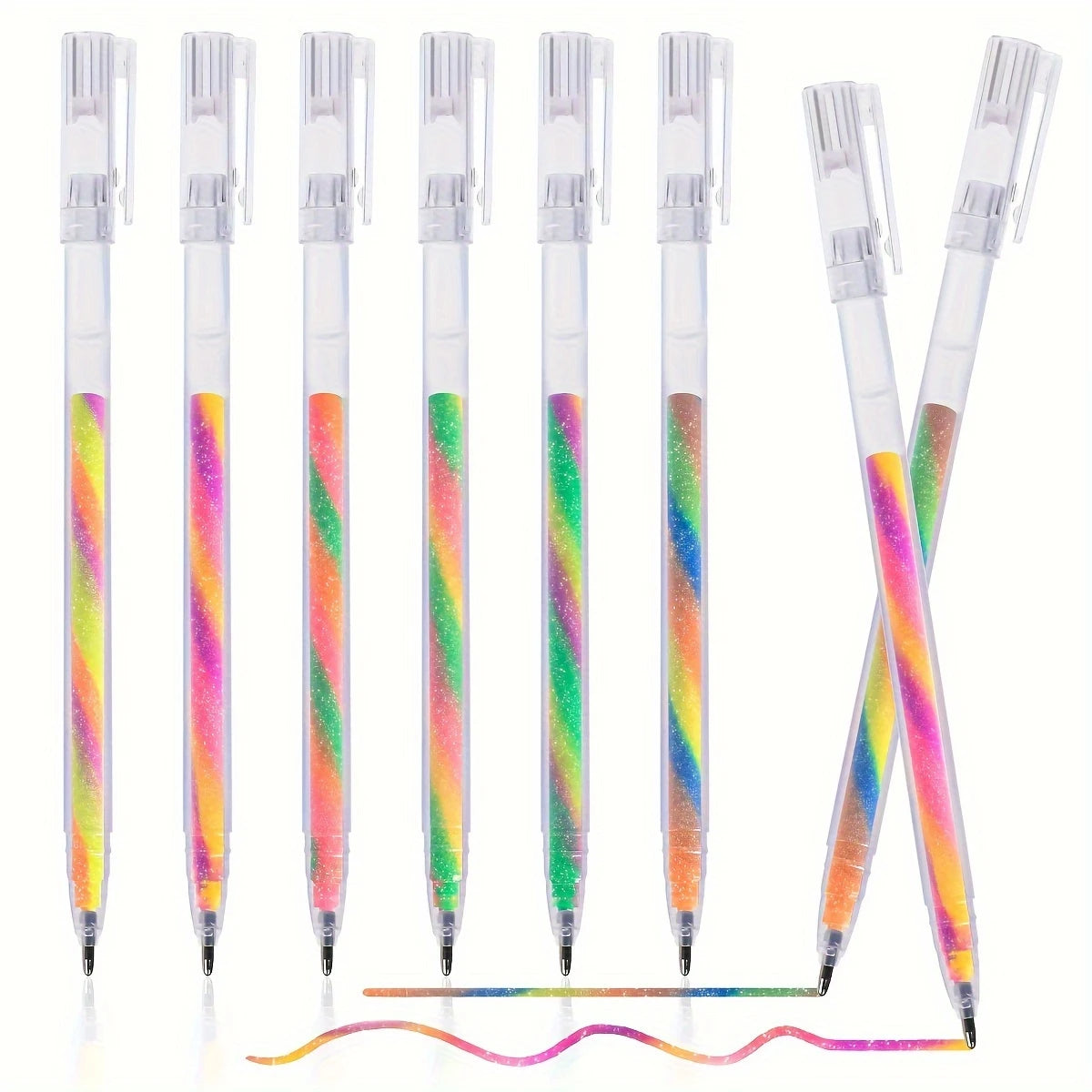 6pcs Glitter Gel Highlighter Pen Set (Smooth Writing & Vibrant Colors)