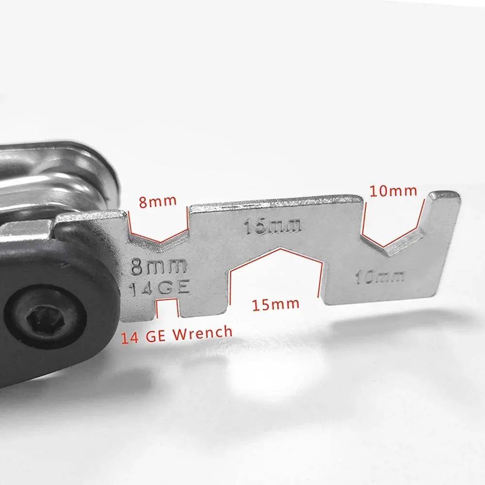 16-in-1 Portable Bicycle Repair Tool Kit – Multi-Function Hex Wrench & Screwdriver Set