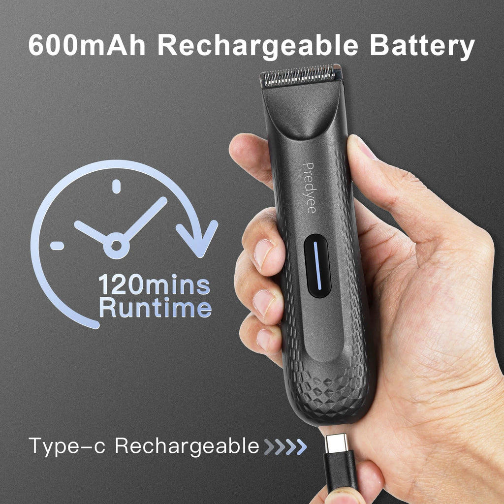 Waterproof Electric Body & Groin Hair Trimmer for Men