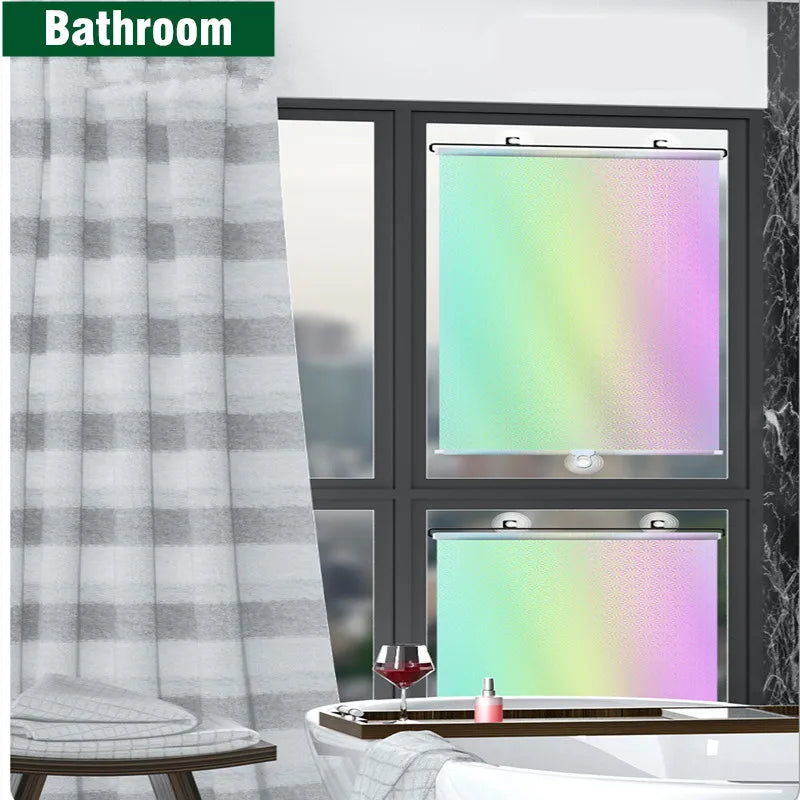 Retractable Blackout Roller Blinds with Suction Cups