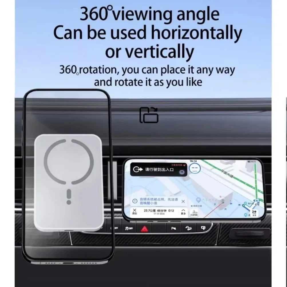 Magnetic Wireless Car Charger Phone Holder