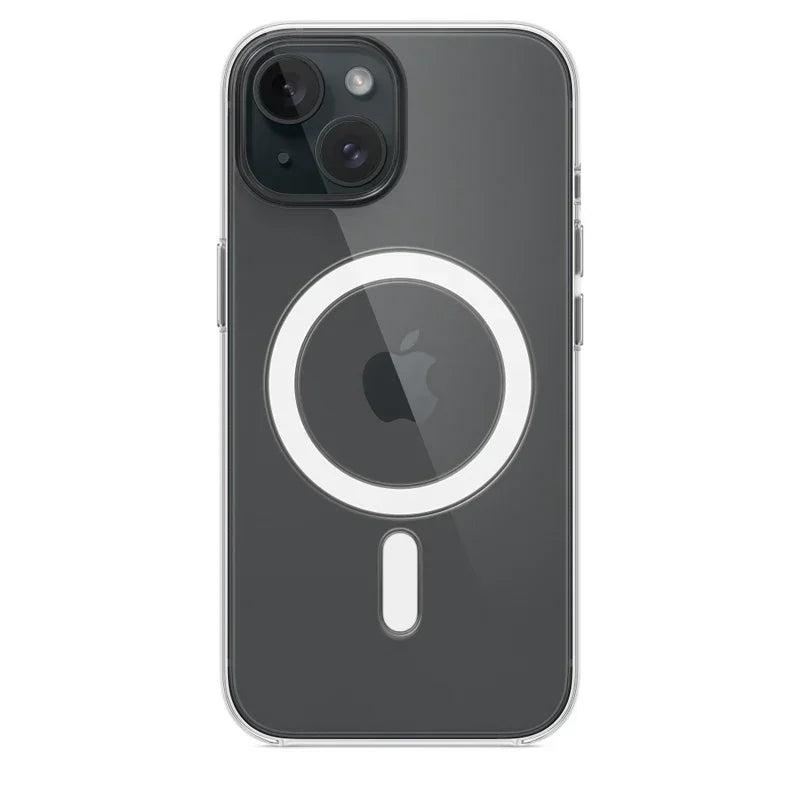 MagSafe Magnetic Clear Silicone iPhone Case (Shockproof Transparent Cover)