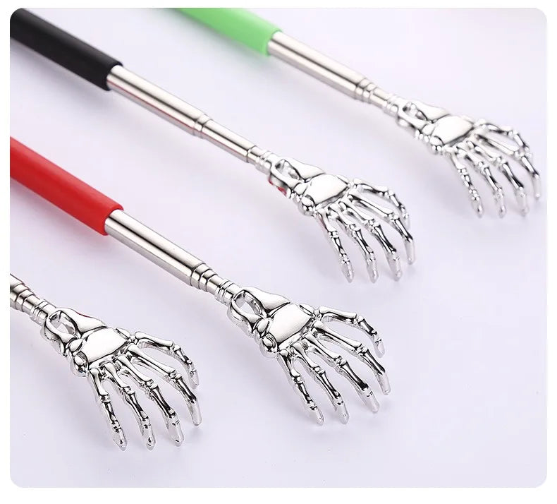 Extendable Stainless Steel Back Scratcher – Portable Telescopic Back Massager