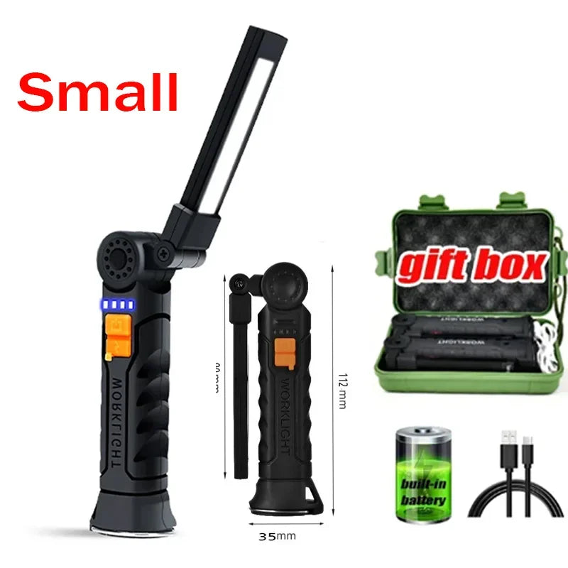 Portable COB LED Rechargeable Magnetic Work Light