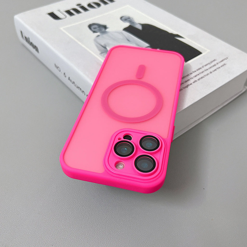 MagSafe Matte Translucent Armor Shockproof iPhone Case
