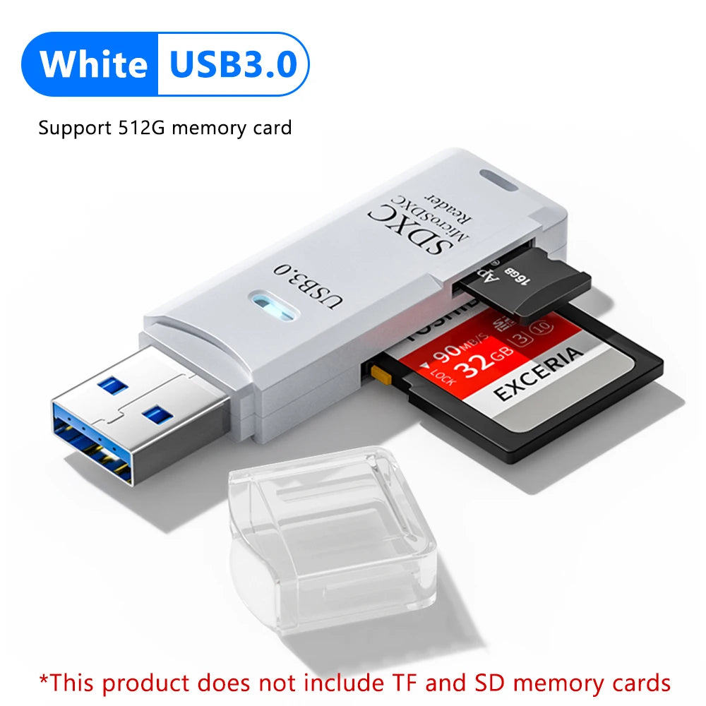 2-in-1 USB 3.0 SD & TF Card Reader