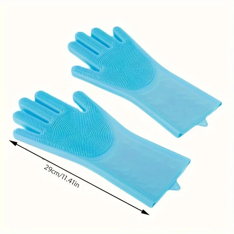 Pet Grooming Gloves (Silicone Deshedding & Bath Brush)